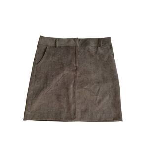 Architect Petite Gray Corduroy Skirt Size 10 P Pockets
